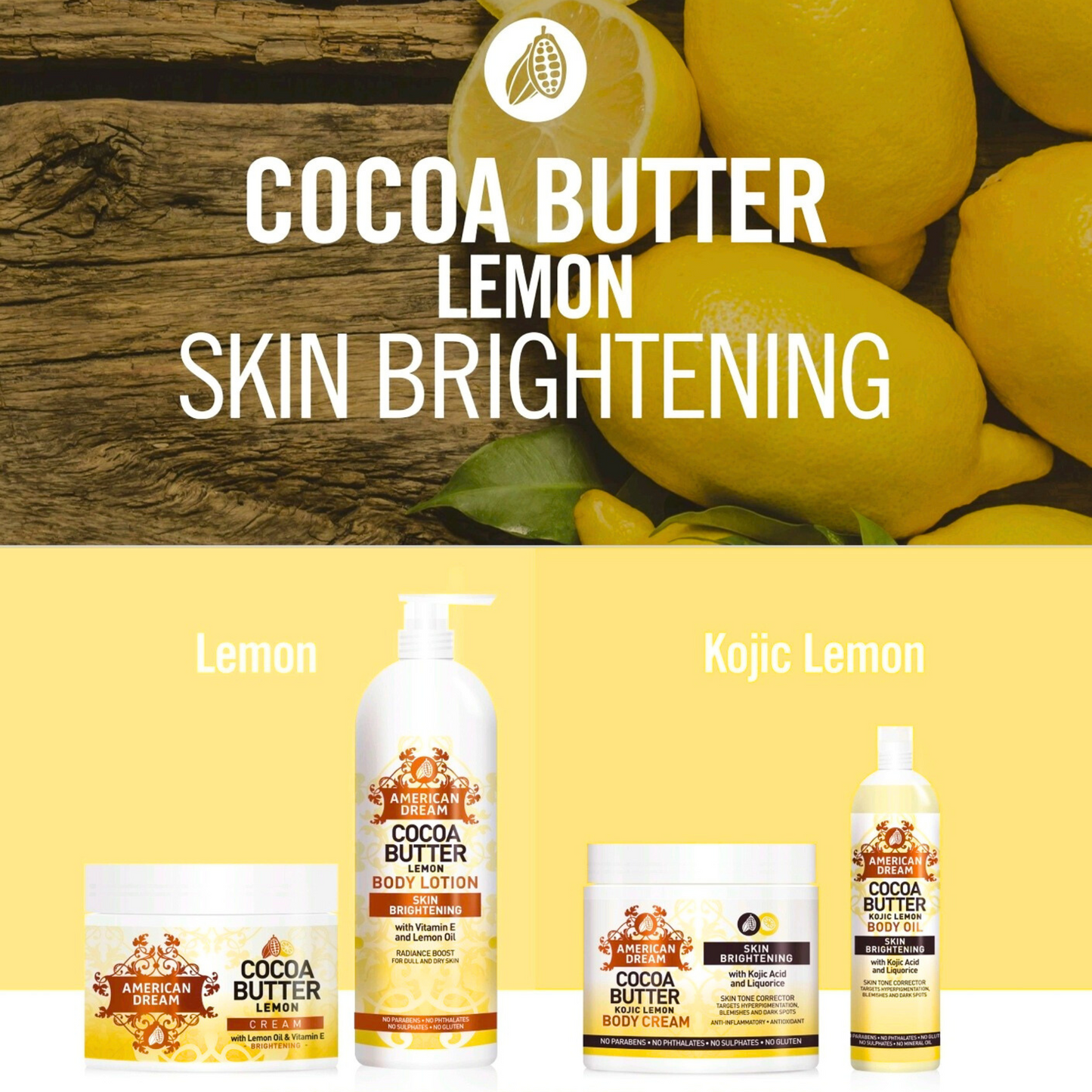American Dream Cocoa Butter Lemon Cream 500g
